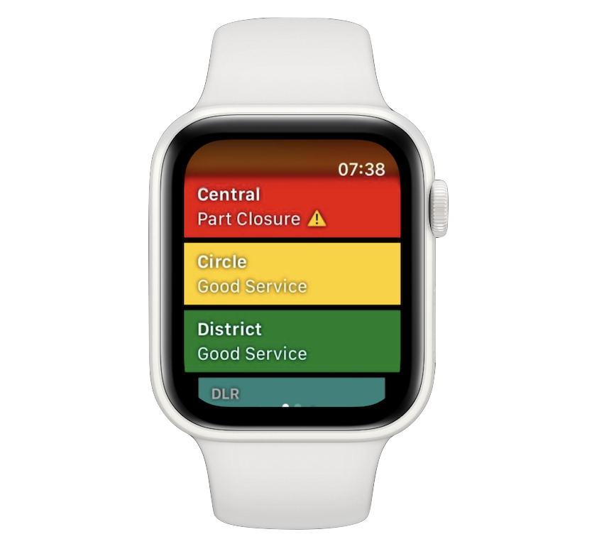 RailO Apple Watch — favourites